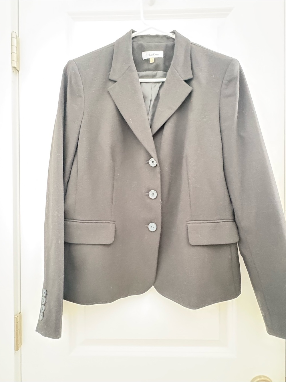 Calvin Klein Women's Black Single-Breasted Blazer